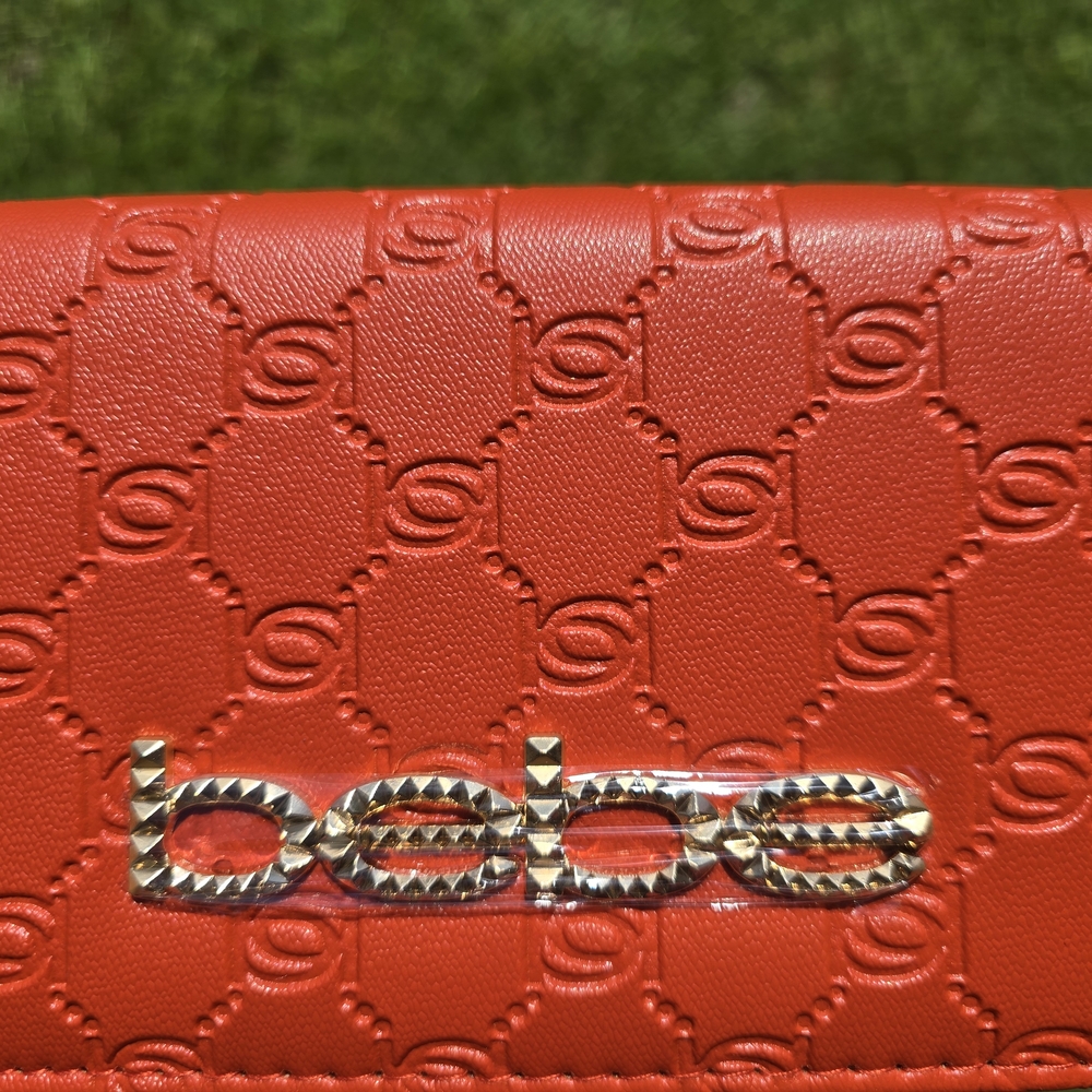 Bebe Sunset Coral Chain Crossbody – Luxe Pop of Color | NWT